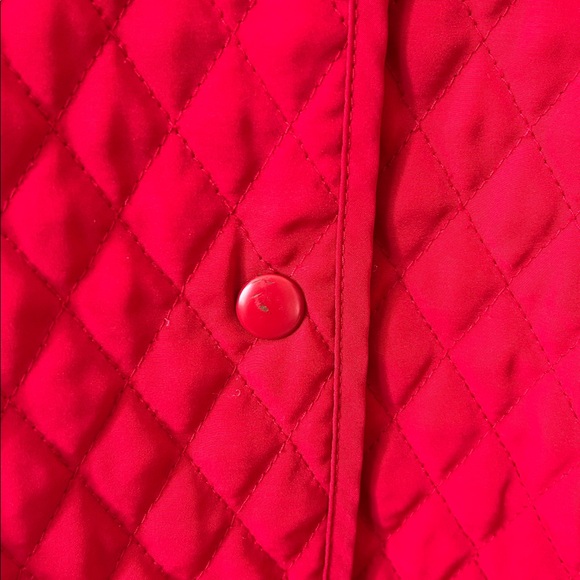 Talbots vintage lightweight button snap, quilted red jacket, barn style size XL - Picture 10 of 10